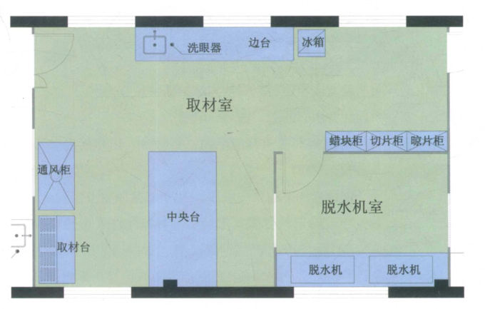 實(shí)驗(yàn)取材室、標(biāo)本接收室布局要求